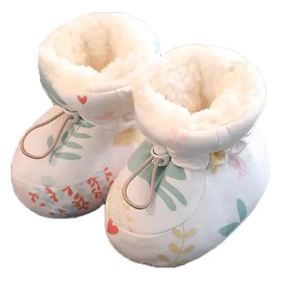 Baby Shoes, Winter Cotton Shoes with Velvet Lining, Thickened Soft Soles, Warm and Anti-Slip for 3-12 Months Old Babies, Newborn Shoes and Socks