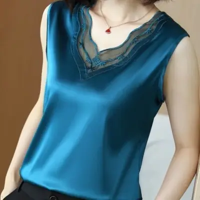 2022 Camisole Plus Size White Sleeveless V-Neck