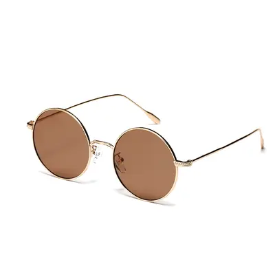 Men Green Metal Round Sunglasses Prince Style