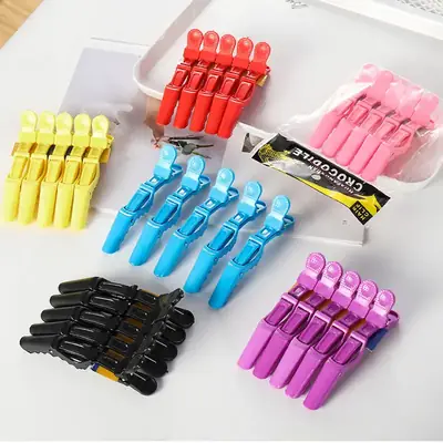 Purple Hair Clips for Barber & Salon Use