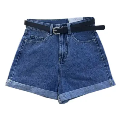 Women Denim Shorts Wide Leg Casual White
