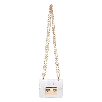 Silver Crocodile Chain Mini Shoulder Bag for Women