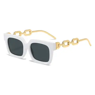 European American Hip Hop Metal Chain Sunglasses for Women