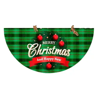 New Year Christmas Fan Shaped Flag Door Hanging Decor