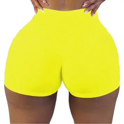 Sexy Women's Tight Shorts Pure Color Yoga Pants