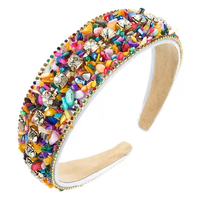 Broken Turquoise Diamond Headband European American Fashion