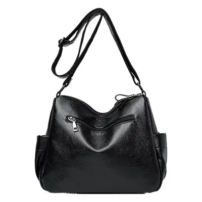 Classic Embroidered Checkered Mom Bag 2026 Korean Version Multi-Pocket Leather Small Square Bag Fashionable Lychee Pattern Shoulder Bag