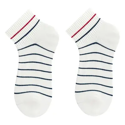 Hw Summer Thin Stripesd Socks Men's Boat Socks Shallow Mouth Women's Short Socks Sweat-Absorbent Sports Socks Trendy Low Top