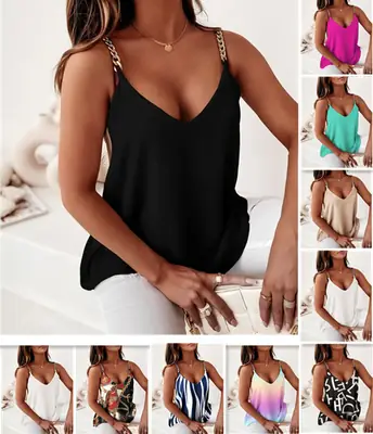 Women's 2022 Chain Camisole Black Gold Red
