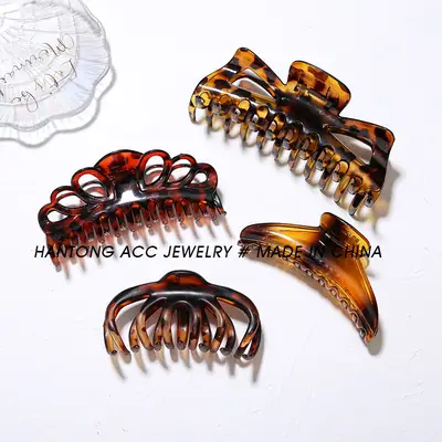 Oversized Korean Hair Clip Leopard Print China Made