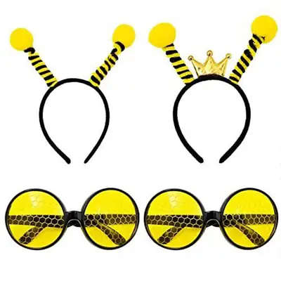Black Bee Wing Sunglasses Party Costume Set