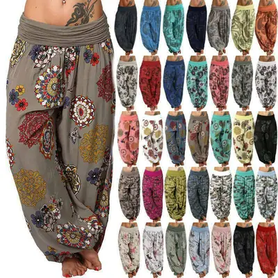 2022 Cross-Border Print Long Leg Pants Casual Harlan