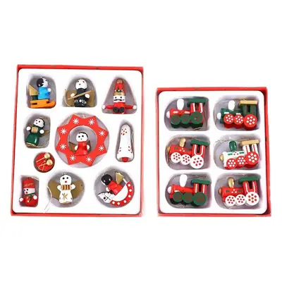New Wooden Christmas Train Decor Gift Box