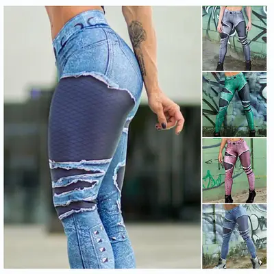 Women Multi-Color Printed Tight Fit Yoga Leggings High Waist