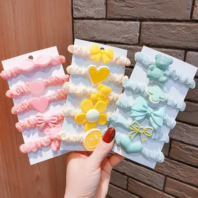 5 Pcs Korean Style Baby Hair Ties Rubber Band