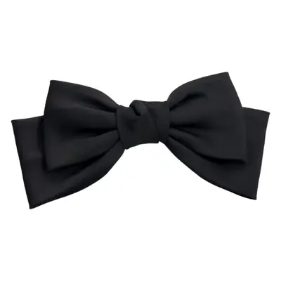 Black Satin Large Bow Hair Clip for Women