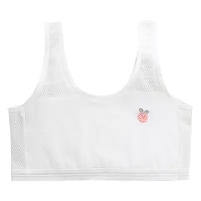 Developmental underwear girls thin breathable junior high school students 7-14 years old mesh sports vest bra children