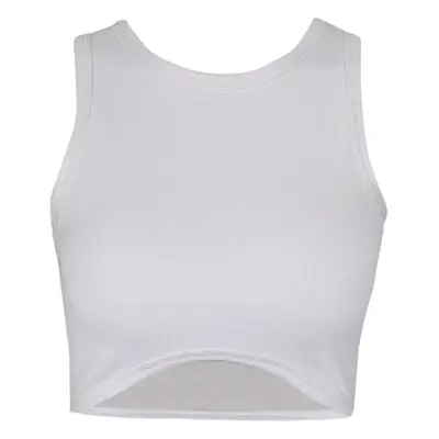 Women's Sleeveless Top High Waist Navel Baring White