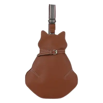 Cat Design Crossbody Bag Black Fashionable Shoulder Bag