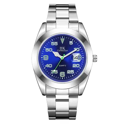 IIK Blue Dial Digital Watch for Men Waterproof Quartz