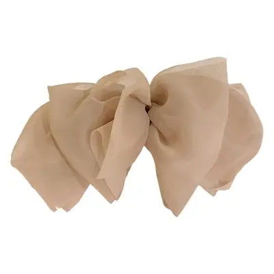 Beige Chiffon Clip Ponytail for Women's Headband 2023