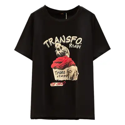 Plus Size Women Black Transfo Romy T-Shirt 60-175kg