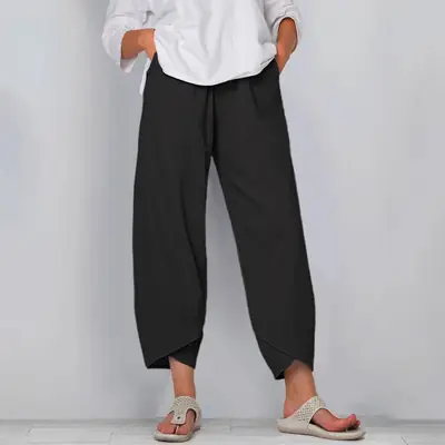Women's Olive Green Loose Skinny Pants 2023