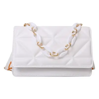 Green Quilted Chain Shoulder Bag for Women