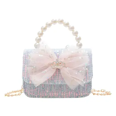 Cute Pearl Bow Shoulder Bag for Girls 2025