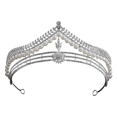 Luxury Pearl Crown for Bridal & Birthday Wear
