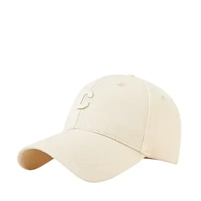 Men's White C Logo Cap Spring Summer