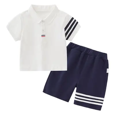 Children's 2-Piece Foreign Style Polo Shorts Set