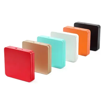 Square Flip-Top Tea Cake Tin Box Portable Tinplate Tea White Tea Tin Can Packaging Ready for Sale Wholesale High Appearance