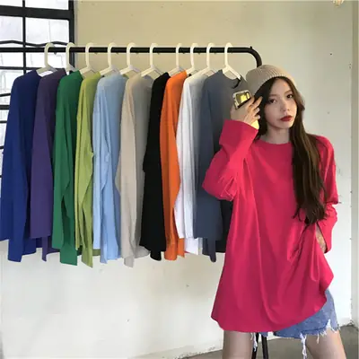 Women Loose B-Top T-Shirt Long Sleeve Autumn 2025