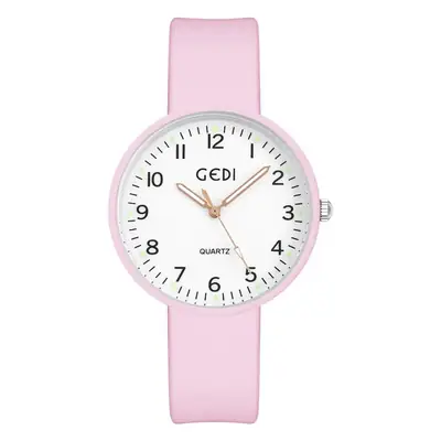 Pink Jelly Silicone Women's Quartz Watch