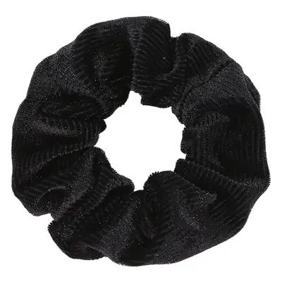 Black Flannel Hair Ring with Rubber Band