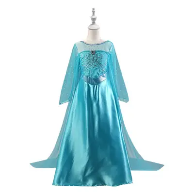 Children's Clothing Girls' Dress Frozen Elsa Princess Dress Kidsren's Long-Sleeved Gauze Dress Birthday Dress Tutu Dress
