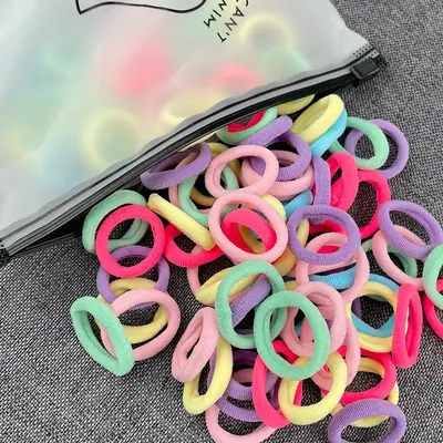 100 Pcs Colorful Hair Bands for Girls