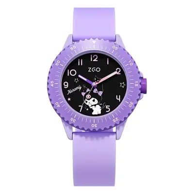Purple ZGO Joint Watch for Girls with Skeleton Dial
