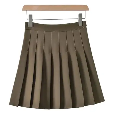 Black Pleated High Waist Skirt for Women