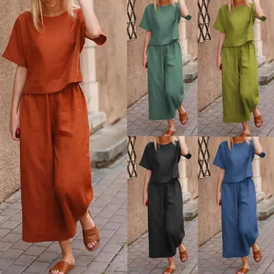 2022 Blue Loose Fit Women Suit Large