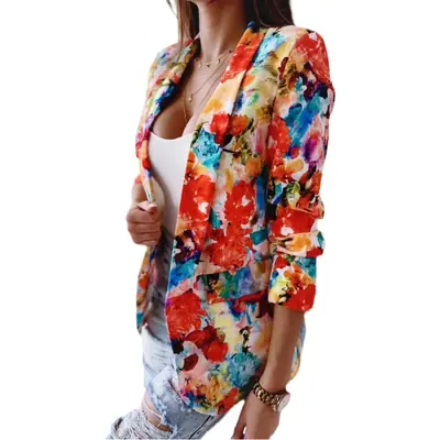 2023 Printed Floral Spring Suit Jacket for Women