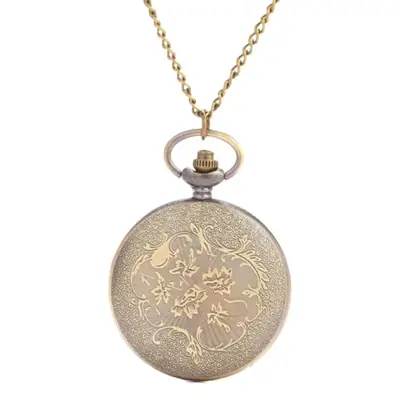 Retro Hollow Bronze Pocket Watch for Men Women