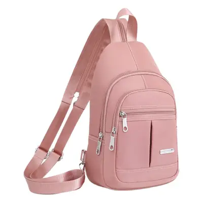 Blue Multi-Pocket Backpack for Women with Adjustable Straps
