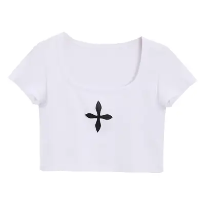 Black U-Neck Exposed Collar Top for Women