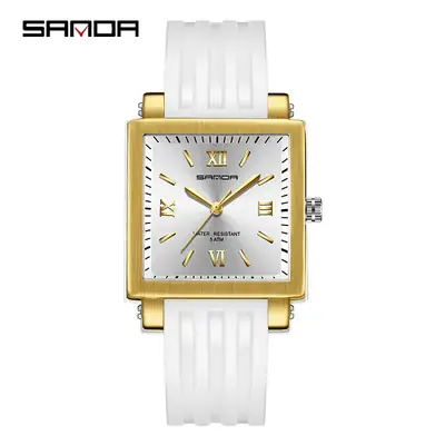 Sanda Black Gold Square Watch for Women