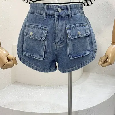 Women Denim Shorts 2022 Summer Slimming High Waist