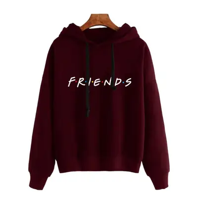 Women's Maroon Friends Hoodie Sweatshirt