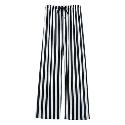 Women Ink Painting Dye Wide Leg Pants Summer