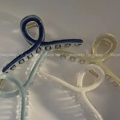 Spring Hair Clip Shark Oil Catcher White